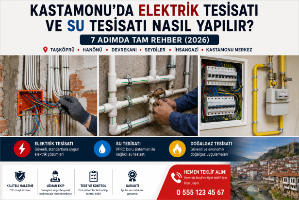 Kastamonu Elektrik ve Su Tesisatı Rehberi 2026 Profesyonel Çözümler