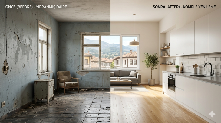 Kastamonu Komple Ev Tadilatı: 7 Adımda Kusursuz Yenileme Rehberi