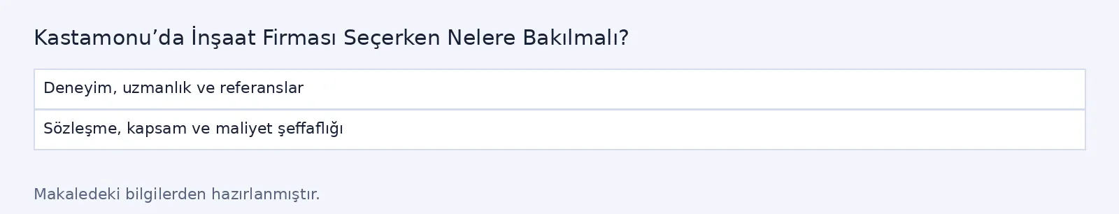 Kastamonu’da İnşaat Firması Seçerken Nelere Bakılmalı?